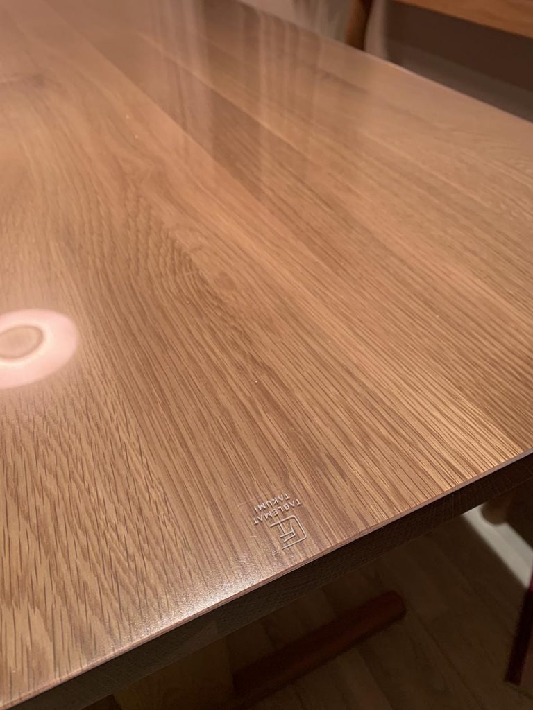 テーブルマット匠と無印良品のダイニングテーブル